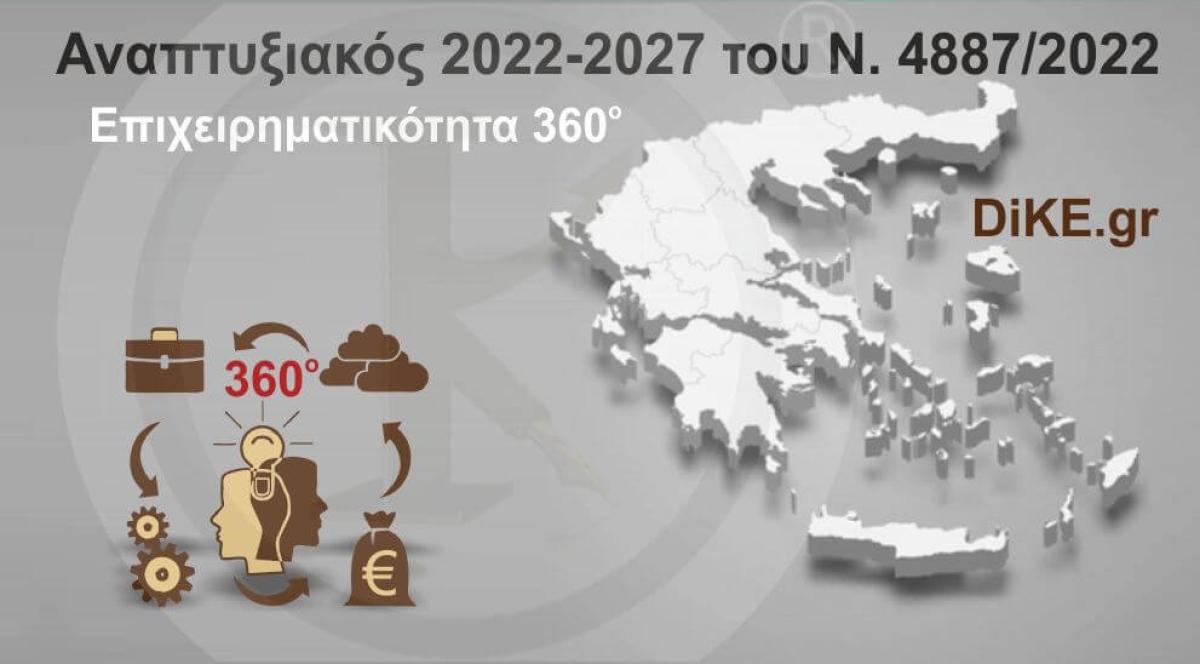 Προκηρύσσεται το καθεστώς «Επιχειρηματικότητα 360» του νέου αναπτυξιακού νόμου